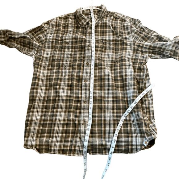 Carhartt Men's Plaid Flannel Relaxed Fit Button Down Shirt Multicolor Size 2XL - Picture 7 of 8